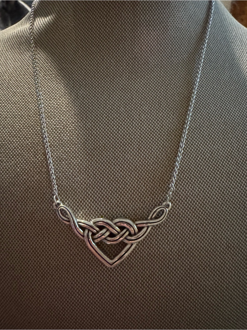 Brighton Silver Celtic Heart Knot Necklace - Women Jewelry